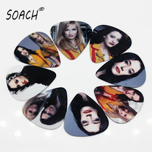 SOACH 50PCS 0.46mm Hot sale high quality two side earrings pick DIY beauty design pick guitar picks paddle Guitar Accessories 2024 - buy cheap