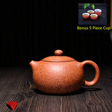 Yixing Purple Clay Teapot Genuine Handmade Zisha Tea Pot Chinese Ceramic Kung Fu Tea Kettle with 5Pcs Cups Tea Set Dropshipping 2024 - buy cheap