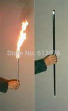 Flaming Torch To Cane Magic Tricks Silver Color Fire Magic Appearing Cane Stage Illusions Accessories Gimmick Magie Wand 2024 - buy cheap