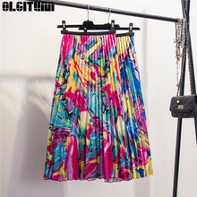 Женская юбка трапециевидной формы с цветочным узором, весна 2019 2024 - купить недорого