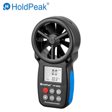 Holdpeak medidor de velocidade do vento, digital, anemômetro, velocidade do vento, temperatura fria, ferramenta de medida hp866, atacado 2024 - compre barato