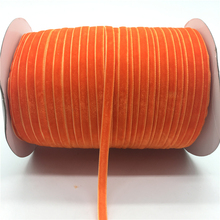 5 100yards/lot 1/4 "6 milímetros Laranja Fita De Veludo Macio E Confortável Headband Clipes Bow Casamento Decoração Do Natal 2024 - compre barato