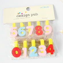 10pcs 35x7mm DIY digital 0-9 Big Wood Clothes Pegs Clothespin Clips Office Party Decoration Accessories Photo Hanging Pegs 2024 - buy cheap