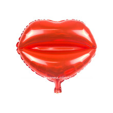 50pcs/lot red Lip balloon Kiss Me Valentine's day inflate foil Balloons Birthday party Wedding balloons lover gifts globos 2024 - buy cheap