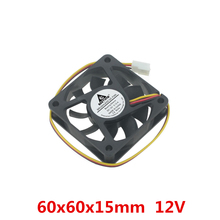 Ventilador de refrigeración sin escobillas, ventilador de enfriamiento de 6cm, 6015 ventiladores DC 12V 3 pines, 60x60x15mm, 10 unidades/lote 2024 - compra barato