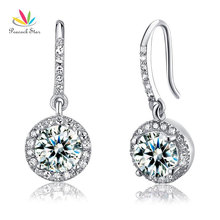 Peacock Star Solid 925 Sterling Silver Bridal Wedding Fashion Bridesmaid Earrings Dangle Drop Jewelry CFE8026 2024 - buy cheap
