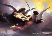 Portrait Woman painting William Adolphe Bouguereau Soul Carried to Heaven handmade canvas art High quality 2024 - buy cheap