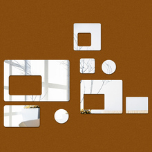 Adesivo de decoração de parede 3d em acrílico, oferta especial de espelho quadrado moderno para decoração de casa, sala de estar, fundo adesivo 2024 - compre barato
