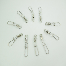 50pcs/Lot,antirust bearing rolling swivels+snap pin,fishing lure baits linker,copper alloy and stainless steel material 2024 - buy cheap