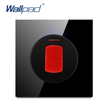 Wallpad L6 Black Glass 20A Water Heater Switch Double Pole Power Switch 2024 - buy cheap