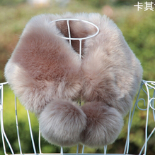 2015 autumn and Winter women's faux fur collar female winter faux rex rabbit  fur scarf thermal muffler thicken warm scarf 2024 - buy cheap