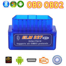 OBD2 OBD ii Wireless V2.1 Super Mini ELM327 Bluetooth Interface Car Scanner Diagnostic Tool ELM 327 For Android Torque Windows 2024 - buy cheap