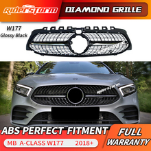 2019 New A Class W177 Amg diamond Grille Front Bumper Racing Car Styling For mercedez benz A200 Sports Sedan front grill 2024 - buy cheap