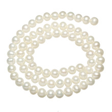 Cultured Round Freshwater Pearl Beads Natural White 5-6mm Approx 0.8mm Sold Per Approx 15.5 Inch Strand 2024 - buy cheap