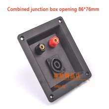 New thick ABS material professional stage speaker junction box connector with ohm socket 1 + red black copper binding posts 2 2024 - buy cheap