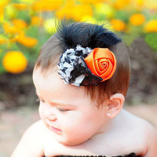 MAYA STEPAN-horquillas con plumas de Halloween para niña, 1 pieza, horquilla de flores, pinzas para el pelo, sombreros para bebé recién nacido, pasadores 2024 - compra barato