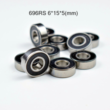 Bearing 10pcs 696RS 6*15*5(mm) free shipping chrome steel Rubber Sealed High speed Mechanical equipment parts 2024 - buy cheap