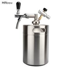 5L Mini Keg Stainless Steel Beer Growler with Adjustable tap Faucet with CO2 Injector Premium Home Beer brewing 2024 - buy cheap