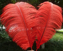 Sell high quality 10pcs / lot red ostrich feather 16-18 "/ 40-45cm, DIY jewelry accessories /Wedding decoration 2024 - buy cheap