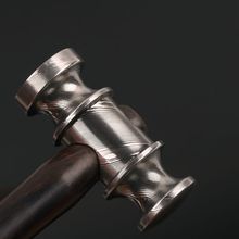 Handmade Damascus mini Hammer Ebony wood handle Leather Craft Tools Hammer 2024 - buy cheap