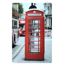 [ Mike86 ] telephone booth Metal signs wall decor House Office Restaurant Bar Iron Painting art  B-151 Mix order 20*30 CM 2024 - buy cheap