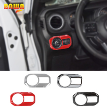 BAWA Interior Mouldings ABS Headlight Switch Decoration Frame for Jeep Wrangler JL 2018 Red Car Interior Stickers 2024 - buy cheap