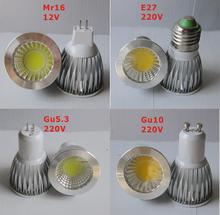 COB GU10 GU5.3 E27 E14 MR16 12V лампада СВЕТОДИОДНАЯ Лампа 220V 110V 3W 5W 7W Bombillas светодиодные лампы 2024 - купить недорого