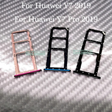 For Huawei Y7 2019 / For Huawei Y7 Prime 2019 / Y7 Pro 2019 Sim Tray Micro SD Card Holder Slot Parts Sim Card Adapter 2024 - buy cheap