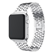 Ремешок из нержавеющей стали для Apple Watch Band 42 мм 38 мм 40 мм 44 мм, браслет для iwatch Band Series 4 3 2 1 2024 - купить недорого