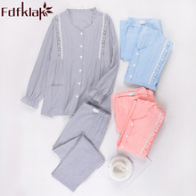 Пижама для беременных Fdfklak, Хлопковая пижама с длинными рукавами для беременных на весну и осень 2024 - купить недорого