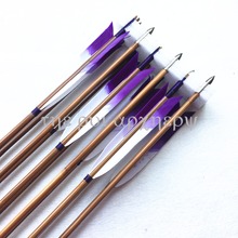 Setas artesanais de bambu pena do águia diâmetro 8mm flechas de aço 6/peças 2024 - compre barato