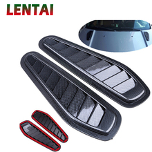 LENTAI 1Set Carbon Fiber Car Air Flow Vent Intake Hood Scoop Vent Bonnet Cover For Hyundai Solaris I30 creta IX25 Suzuki Lada 2024 - buy cheap