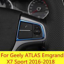 steering wheel Sequin decoration Patch Bright strip Interior Car accessories For Geely ATLAS Emgrand X7 Sport 2016-2018 2024 - buy cheap