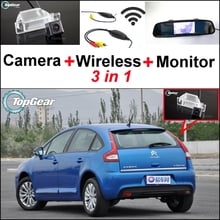 3 in1 Special Rear View Camera + Wireless Receiver + Mirror Monitor DIY Parking System For Citroen C4 C-Triomphe C-Quatre Sega 2024 - buy cheap