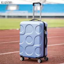 KLQDZMS 20/24 дюйма корейский бренд прокатки багажные наборы Спиннер студентов пароль чемодан на колесах сумка на колесиках для путешествий чемодан 2024 - купить недорого