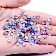Diamantes de imitación de cristal con respaldo de pegamento planchado en Strass Hotfix para zapatos de ropa nuevos diamantes de imitación luz Rosa AB Color 2024 - compra barato