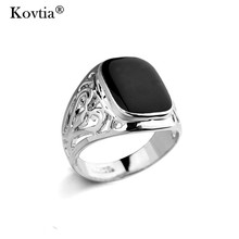 Fashion White Gold Color Jewelry Hollow Out Rings Black Enamel Finger Rings For Women And Men 2024 - buy cheap