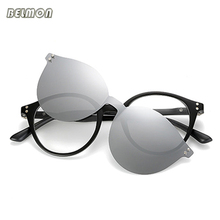 Armação de óculos ópticos polarizados, armação de óculos para homens e mulheres da moda com clipe em ímãs, óculos de sol polarizados 2024 - compre barato