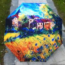 hot sale Creative Oil Painting Rain Umbrella Men&Women Art Abstrait Painting Rain Umbrella Luxury Brand Flower Umbrella 2024 - buy cheap