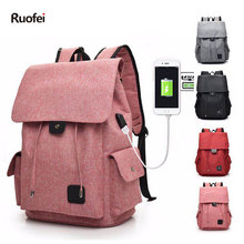 New USB Charging Backpack Men's Large Capacity Multifunction Junior Waterproof Canvas Travel Laptop Backpack Lady Men's Bag 2024 - buy cheap