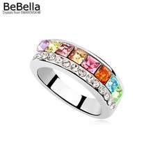 Кольцо с кристаллом BeBella, 5 цветов, из австрийских кристаллов Сваровски 2024 - купить недорого