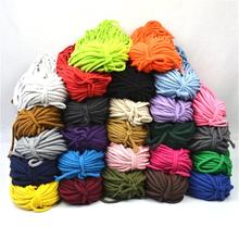 Colorful Cotton Cord Natural Beige Twisted Cord Rope Craft Macrame String DIY Home Decorative Braided Material 5mm*100yard 2024 - buy cheap