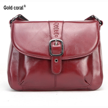 GOLD CORAL Luxury Handbags Women Bags Designer Shoulder Bags Small Genuine Leather Crossbody Bag Ladies Tote bolsa feminina 2018 2024 - buy cheap