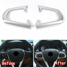 Fit For BMW 5 Series G30 G38 525li 530li 2018 Car Steering Wheel Switch Button Frame Bezel Cover Trim Styling Interior Moldings 2024 - buy cheap