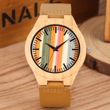 Часы из натурального дерева, ультралегкие деревянные часы коричневого цвета, часы с ремешком из натуральной кожи, простой дизайн, мужские часы в подарок 2024 - купить недорого