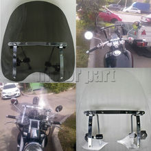 Большое ветровое стекло мотоцикла для 19 "x 17" Honda Stateline saber 1300 Rebel 250 с рулем 7/8 "и 1" 2024 - купить недорого