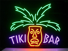 NEON SIGN For TIKI BAR PARADISE PALM Signboard REAL GLASS BEER BAR PUB  display   Shop christmas Light Signs 17*14" 2024 - buy cheap