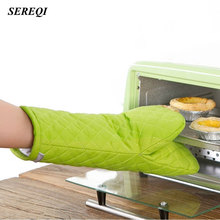 SEREQI хлопковые толстые термостойкие кухонные инструменты для выпечки микроволновая печь изолированные длинные секционные перчатки для духовки 2024 - купить недорого