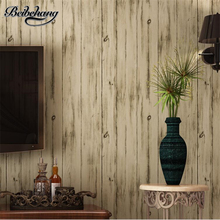 beibehang editerranean Retro Nostalgic Imitation Wooden Blue Nonwoven Wallpaper Bedroom Vertical Striped TV Background Wallpaper 2024 - buy cheap