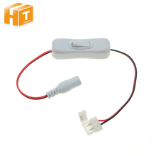 DC Connector to 2pin 8mm / 10mm Connector with Switch for Single Color LED Strip. 2024 - buy cheap